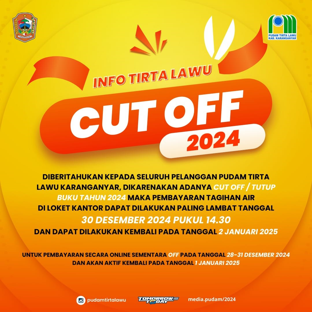 PEMBERITAHUAN TUTUP BUKU TAHUN 2024 DAN PENUTUPAN SEMENTARA LAYANAN PEMBAYARAN