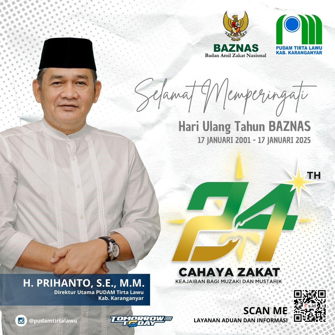SELAMAT MEMPERINGATI HARI ULANG TAHUN BAZNAS