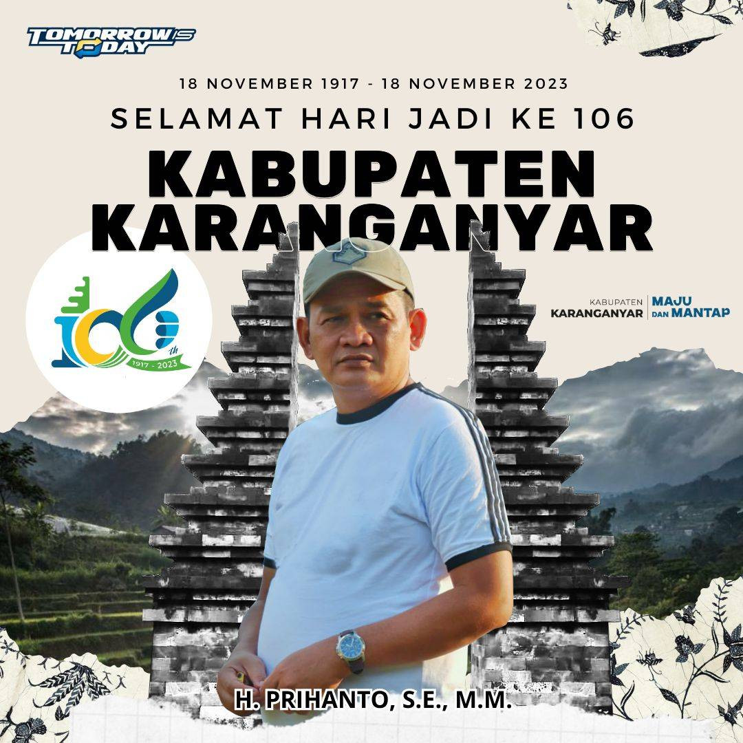 SELAMAT HARI JADI KE 106 KABUPATEN KARANGANYAR